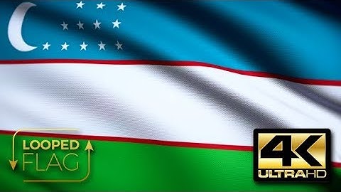 Flag 4K Uzbekistan On Realistic Looping Animation With Highly Detailed Fabric | Motion Graphics -