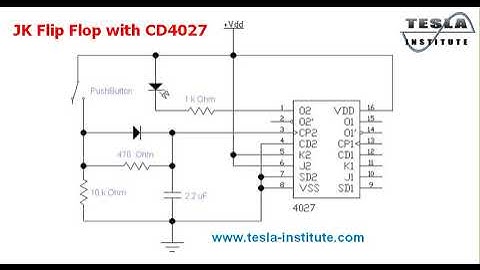 JK Flip Flop with CD4027