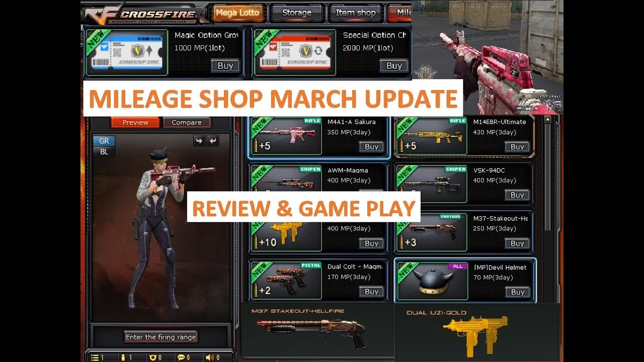 CROSSFIRE PH MILEAGE SHOP MARCH 2021 UPDATES