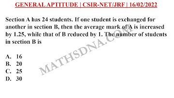 CSIR-NET/JRF | MATHEMATICS | 16/02/2022 | GENERAL APTITUDE.