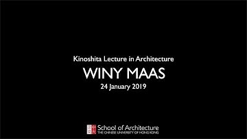 Winy Maas lecture at CUHK School of Architecture