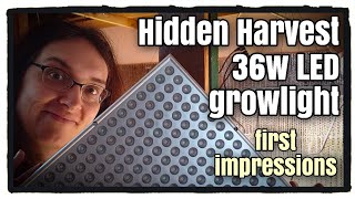 menneskelige ressourcer Indvending Hr Hidden Harvest 36w LED Growlight: First Impressions - YouTube