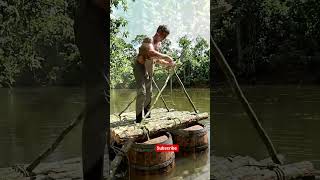 Primitive Survival Raft Build 🚣♂️ | Ultimate Jungle Escape Crafting Skills#ai #survivalskills