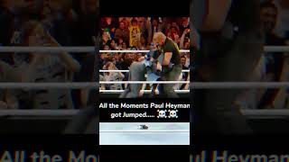 Every Time Paul Heyman Got Attacked 😱 #ibrahimashiq05 #bastidosa #wrestlingshorts #romanreigns #wwe