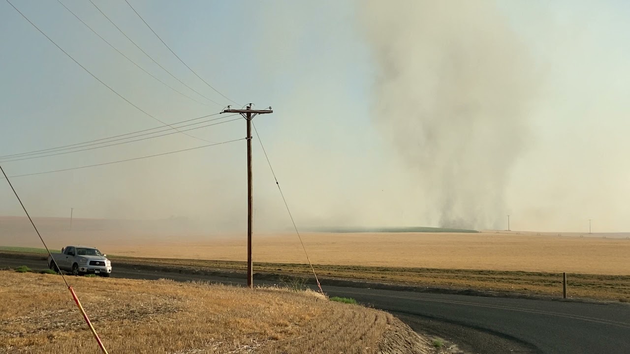 VIDEO Fire burning in the south end of MiltonFreewater; multiple fire