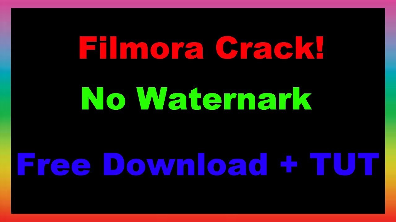 wondershare filmora 9 no watermark