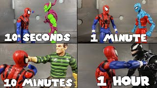 SPEED CHALLENGE: Spider-Man stopmotion in 10 seconds | 1 minute | 10 minutes | 1 hour