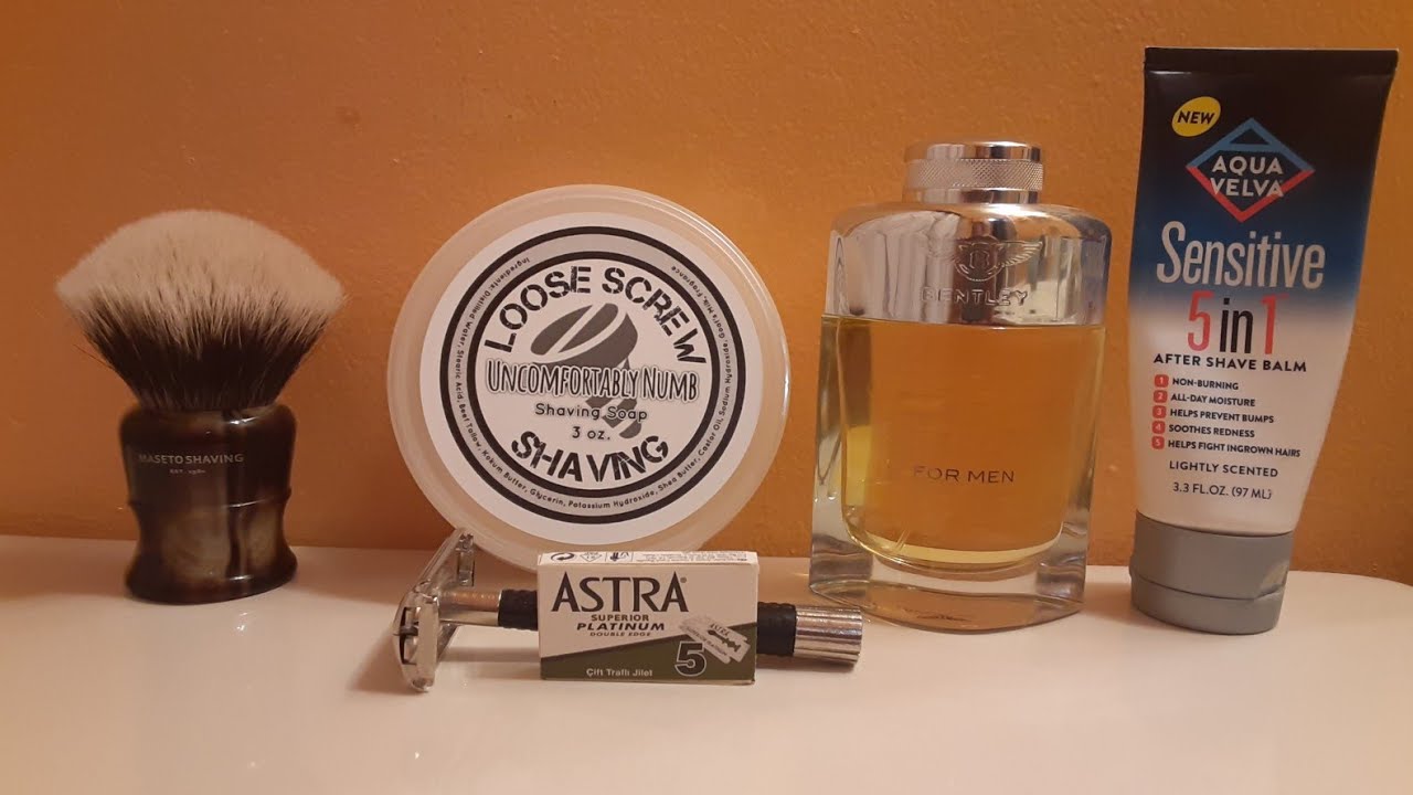 Schick Krona first use. Loose Screw Shaving Numb soap