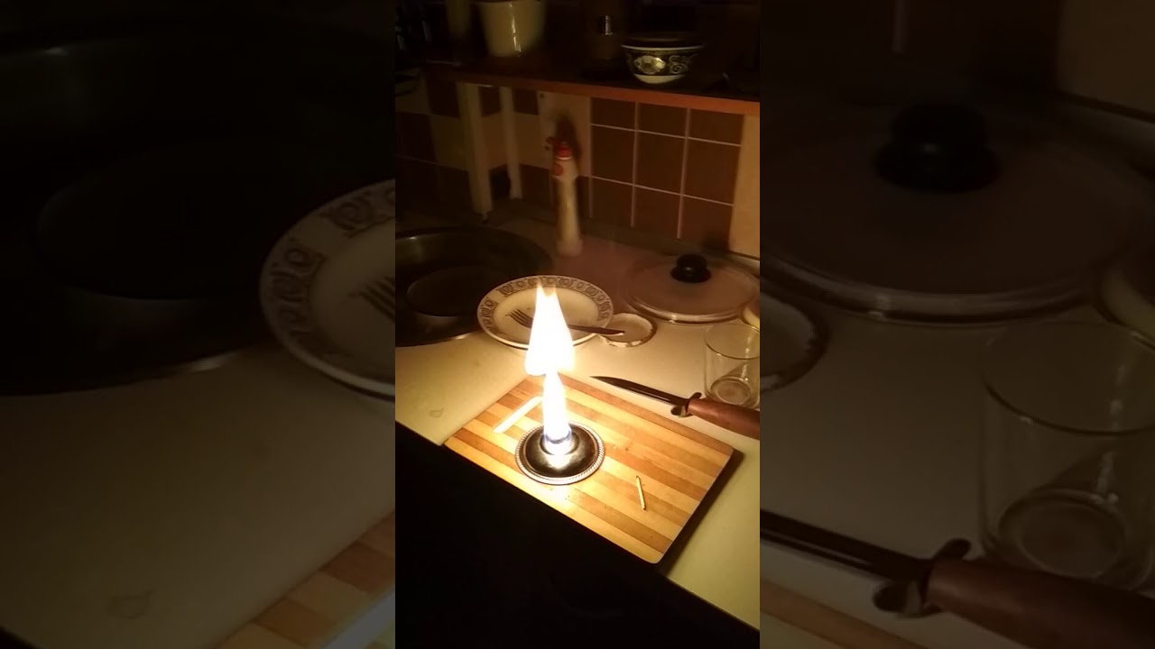 горение бензина Калоша - YouTube