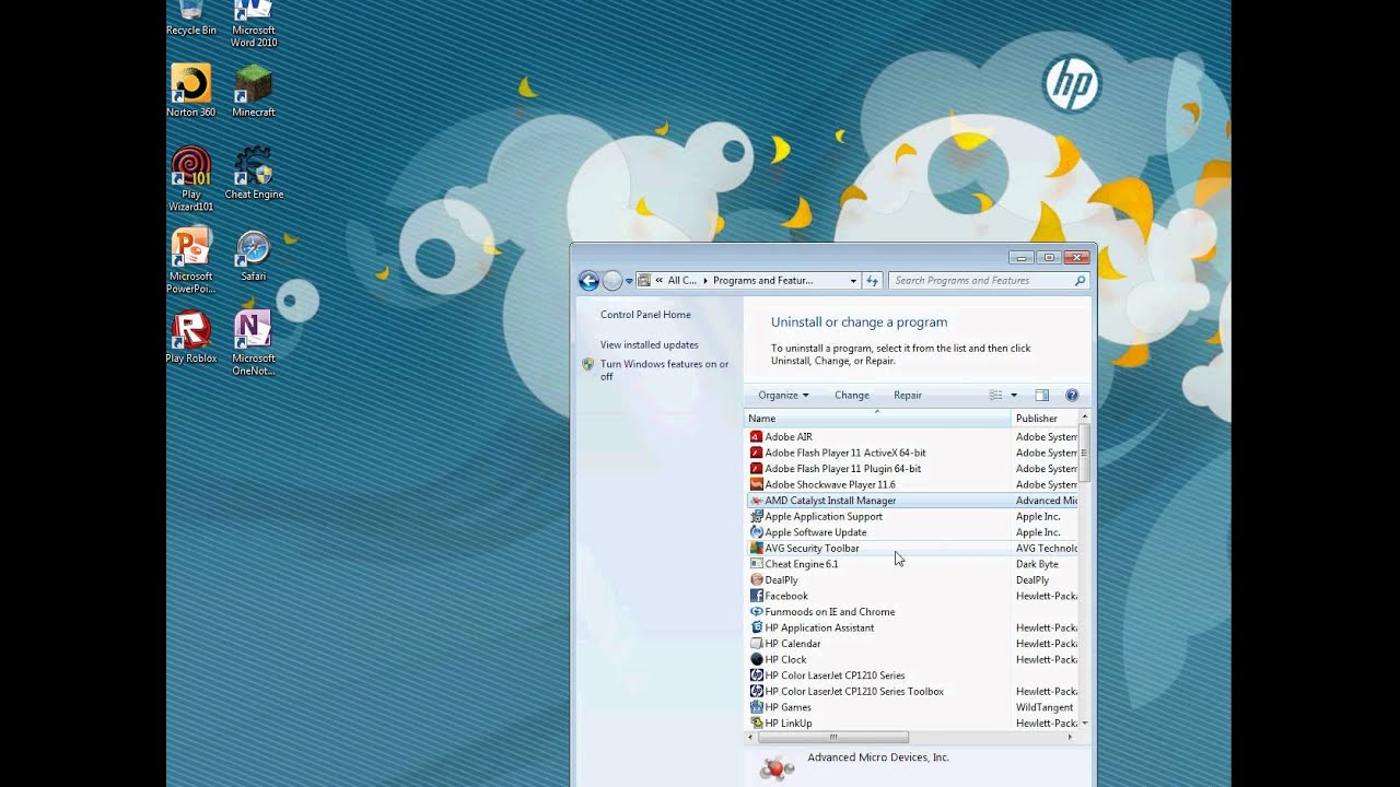 How to Uninstall Programs In Your Windows 7 Computer/Laptop - YouTube