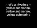 The beatles  yellow submarine lyrics