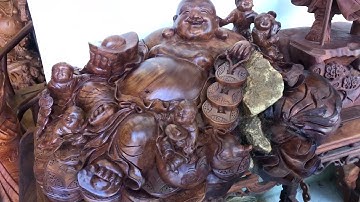 DI LẠC NGŨ PHÚC - Tượng Gỗ Đàm Tuân ( 0868921493 zalo )