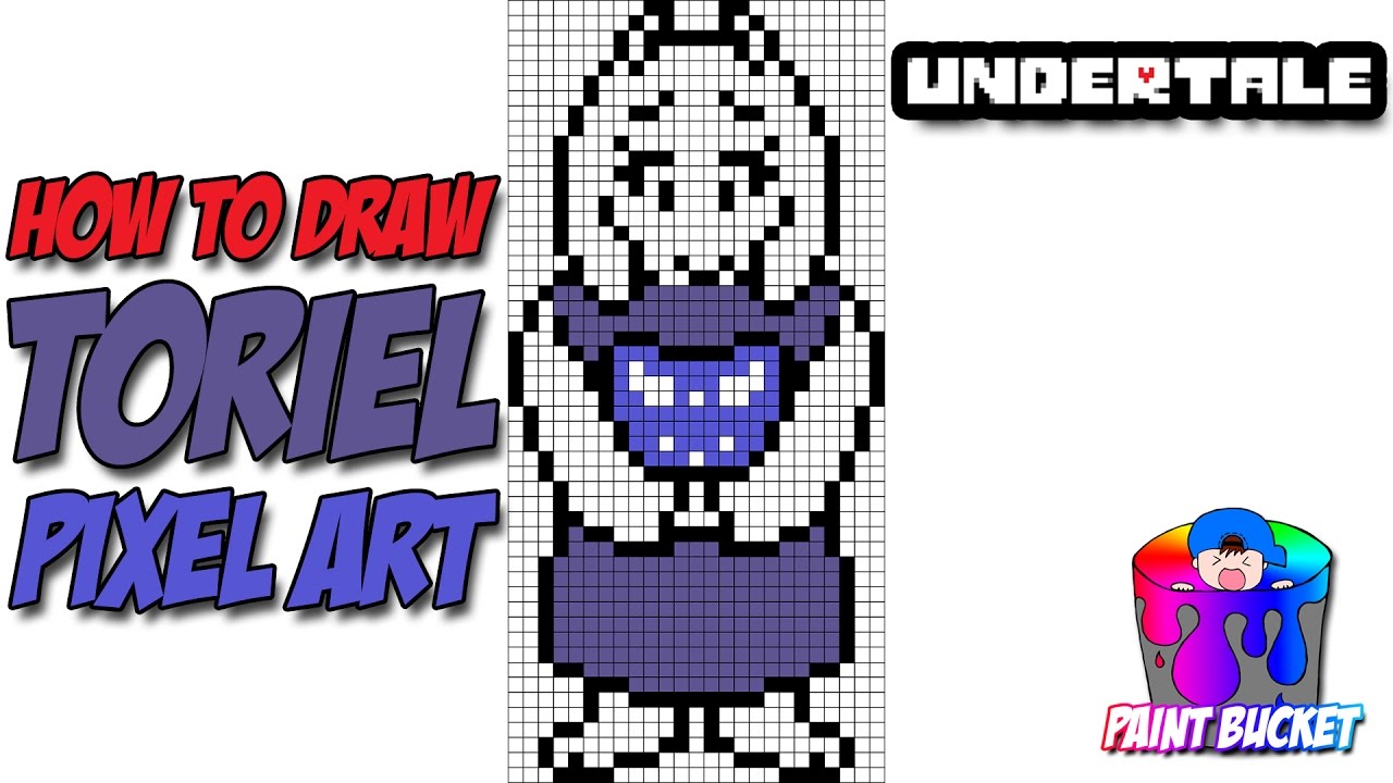 How to Draw Toriel (Undertale) - Drawing Undertale Pixel Art - YouTube