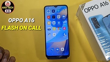 How to on call flashlight feature on Oppo a16 | Oppo a16 flash on call | @akstech4u