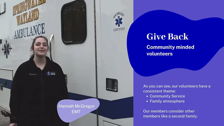 Springwater Wayland EMS 2023 Recruitment Video
