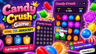 Details Candy Crush Game using HTML CSS JavaScript 🔥 | Full Project Tutorial News