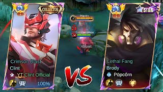 TOP GLOBAL CLINT VS TOP GLOBAL BRODY | HIGH RANK GAME PLAY!( solo rank ) - MLBB