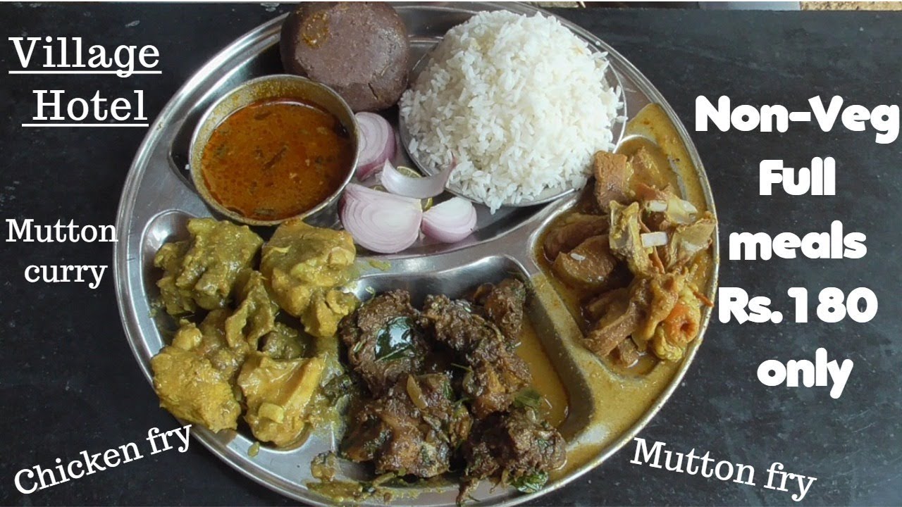 VILLAGE HOTEL NON VEG FULL MEALS JUST Rs 180 SHED HOTEL YouTube