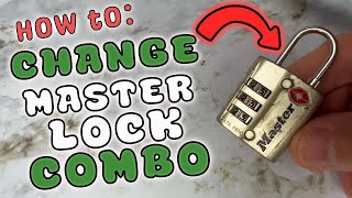 How To Change Master Lock Combination 3 Dial Tsa Lock