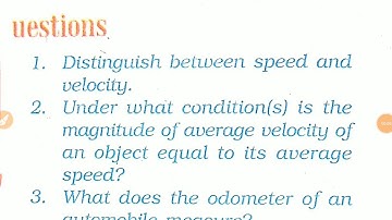 Questions related to the average speed and Velocity|Physics|Class 9