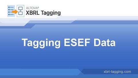 Tagging ESEF XBRL Data