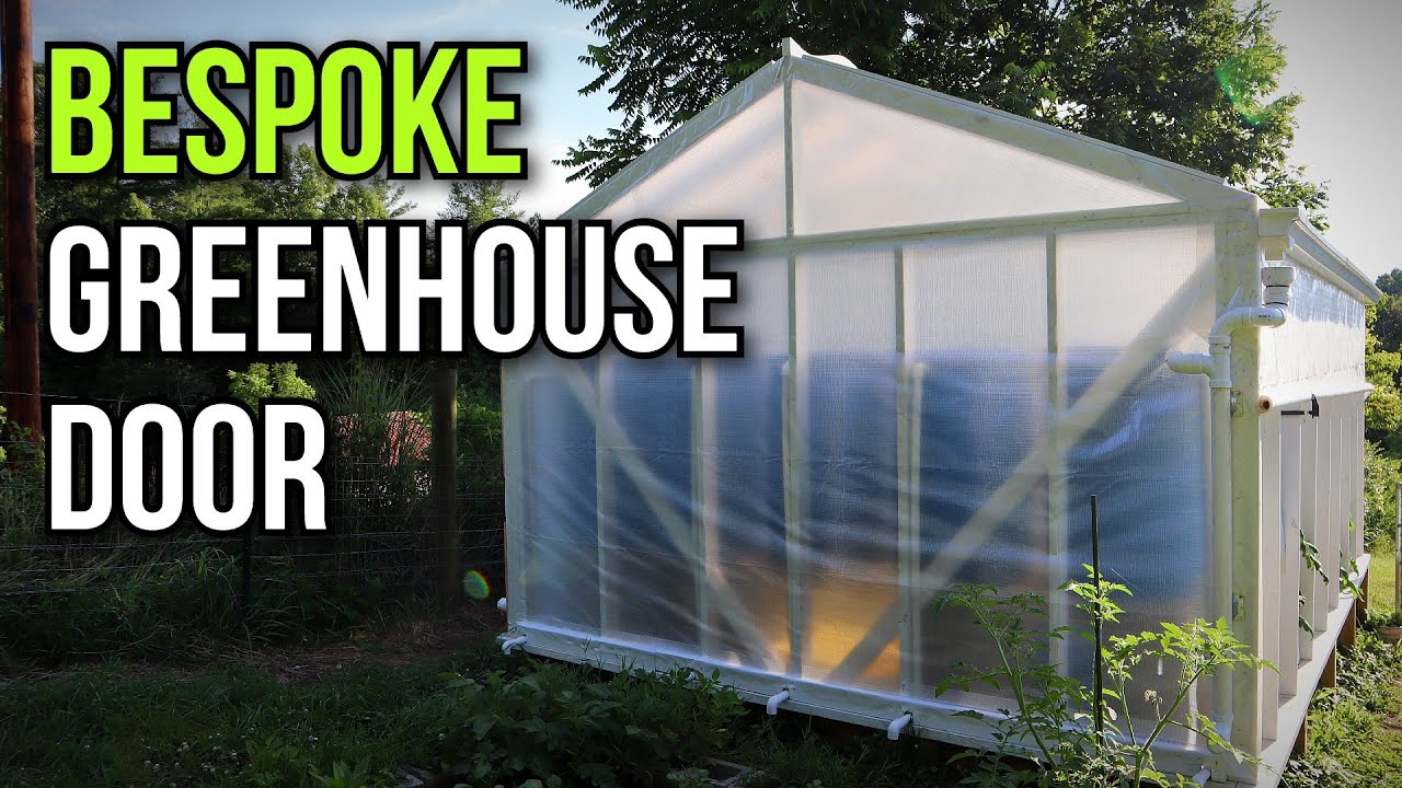 CUSTOM BARN STYLE SLIDING DOOR & FINISHING the DIY GREENHOUSE Build