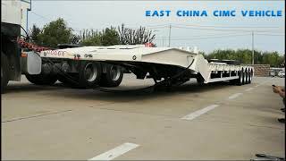 Foldable/Folding gooseneck trailer‘s working process