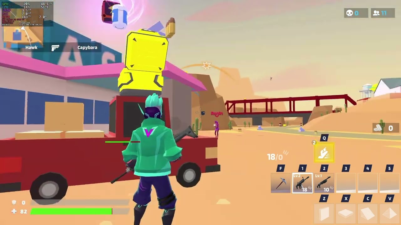 Linux Gaming (Fedora 40) 1V1.LOL - Commentary