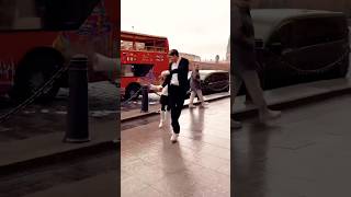 This Rainy Street Dance Feels Like a Movie 🎬💃 Wait for the Spin! #shorts  #viralsong