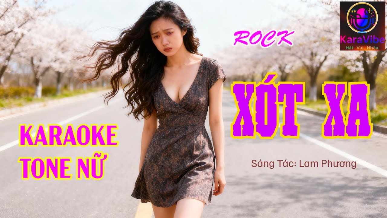 XÓT XA - Karaoke tone nữ (female) | @KaraVibe-VN | Beat ROCK Mới Độc Đáo và Dễ Hát