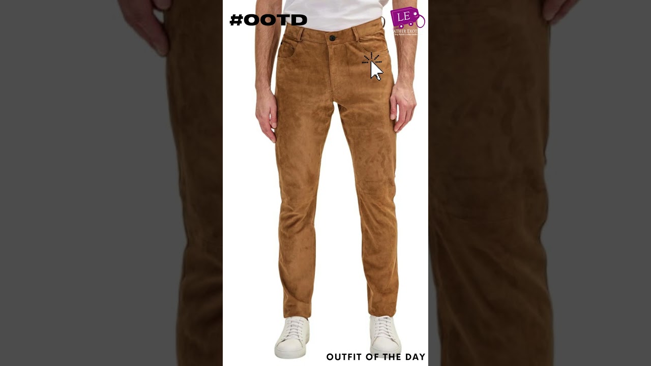CAMEL MEN’S FITTED SUEDE PANTS | LEATHER EXOTICA STYLE BREAKDOWN 