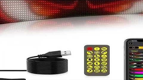 LED Matrix Pixel Panel Display Screen Flexible RGB Car Pattern Graffiti Scrolling Text Animation Sho