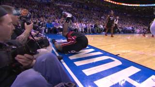 Celebrity LeBron's Toughness | James takes a shot to the nose, posterizes Ibaka anyway | 20 Feb 14 Net Worth