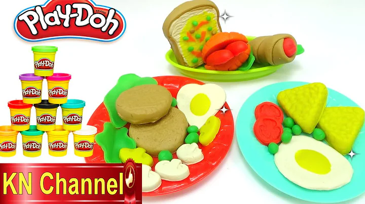 Hướng dẫn Làm bữa ăn sáng bằng Đất nặn Play doh Creative Fun mold Kids toy