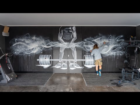 Painting a MURAL in a HOME GYM!