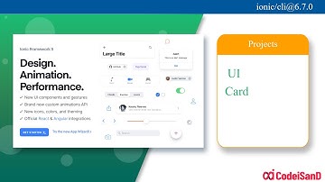 Card ionic 5 UI tutorial