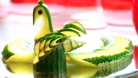 【 黄瓜孔雀的做法】 Art In Cucumber Peacock | Fruit Vegetable Carving Garnish