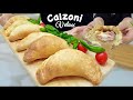 CALZONI HAM AND CHEESE QUICK DIRECTLY IN THE OVEN easy and quick recipe