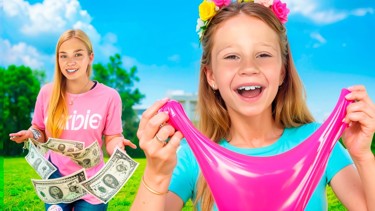 Thử thách Slime Giàu vs Nghèo!  Thí nghiệm vui nhộn của Nastya