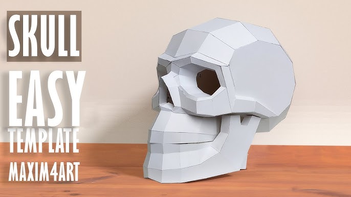 Skull Papercraft 3D template pdf. How to make. Calavera de papel. - YouTube skull-papercraft-3d-template-pdf-how-to-make-calavera-de-papel-youtube