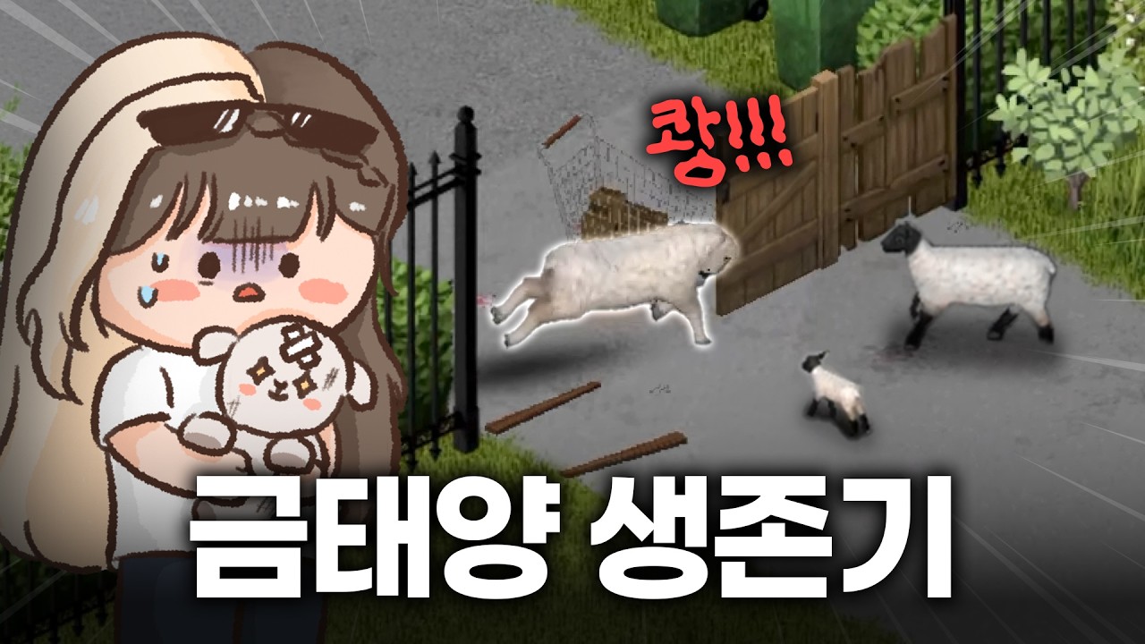 미친 양 가족이 집을 다 부수다. [좀보이드 금태양 생존기 #2]