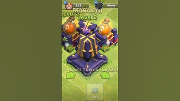 Monolith Level 1 To Max Upgradation #clashofclans #coc #shortvideo #shorts