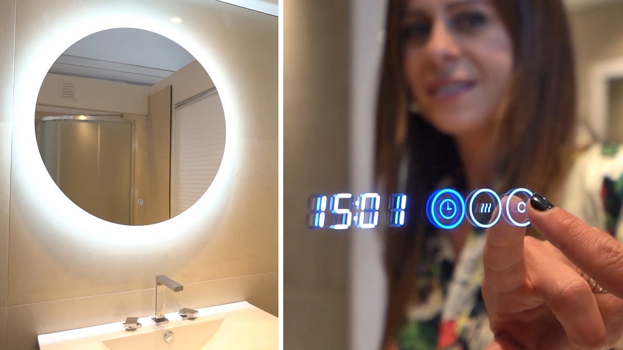 Espejos con LUZ LED y SISTEMA DE AUDIO BLUETOOTH. Espejos modernos con  tecnología para baños 2020. - YouTube