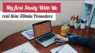 Study with me (study with Doctor Semi)-Real 30min pomodoro Background sound no effect با من درس بخون