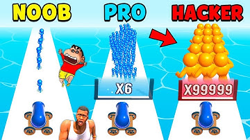 SHINCHAN and CHOP Playing MOB CONTROL Game in Hindi | Noob vs Pro vs Hacker Mob Control | AMAAN-T