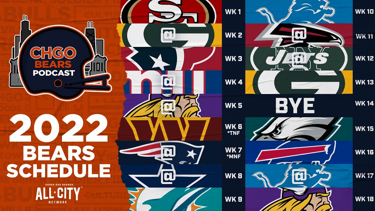 chicago bears away games 2022
