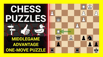 Chess Puzzles to Practice. Themes: Middlegame, Advantage, One-move puzzle. Learn Chess
