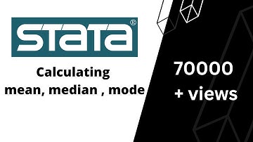 #StataTutorials : How to calculate Mean , Median In #Stata? #StataForBeginners