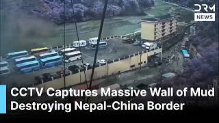 MOMENT: CCTV Captures Massive Wall of Mud Destroying Nepal-China Border Crossing | AL1B