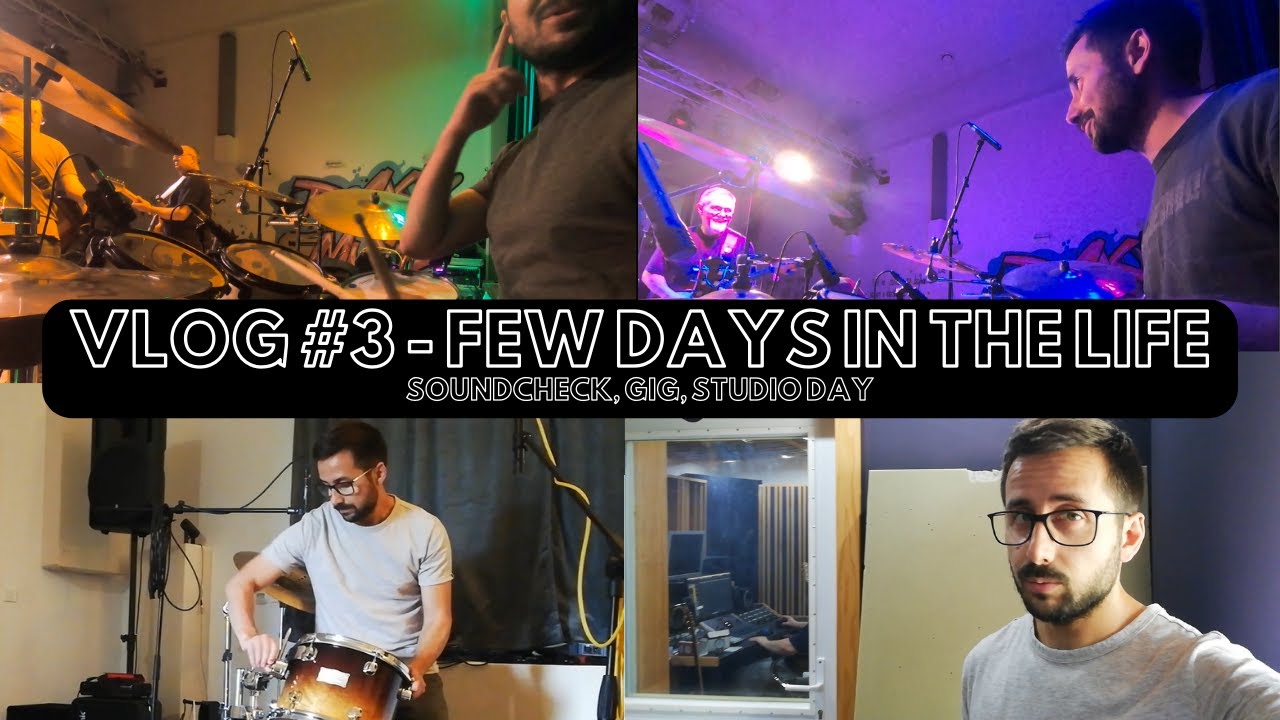 🎞️ VLOG #3 - SOUNDCHECK, A GIG AND STUDIO DAY | MM DRUMS